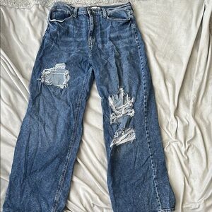 Men's Blue Distressed Jeans